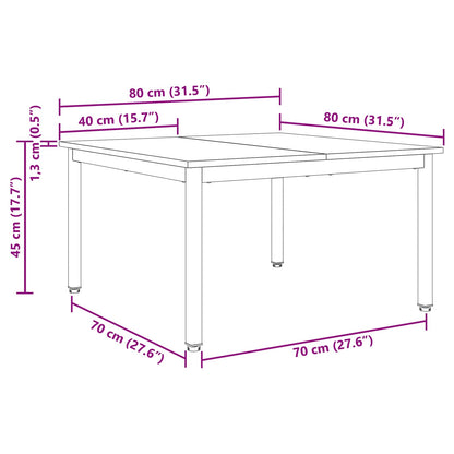 Coffee Table Smoke Oak 80 x 80 x 45 cm Engineered Wood