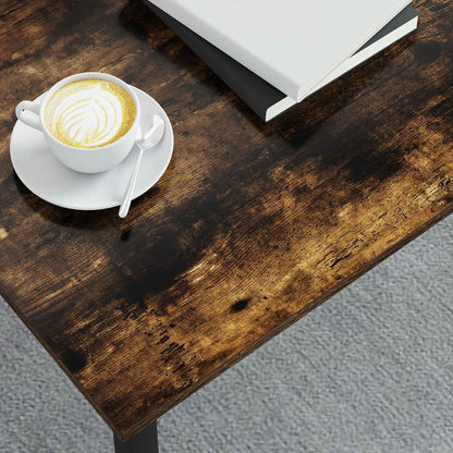 Coffee Table Smoke Oak 100 x 100 x 45 cm Engineered Wood