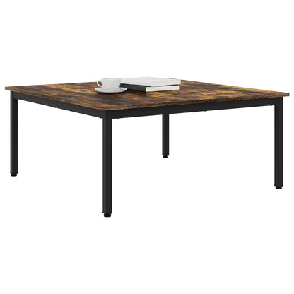 Coffee Table Smoke Oak 100 x 100 x 45 cm Engineered Wood