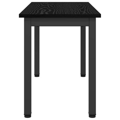 Bench Black Oak 80 x 35 x 45 cm Engineered Wood
