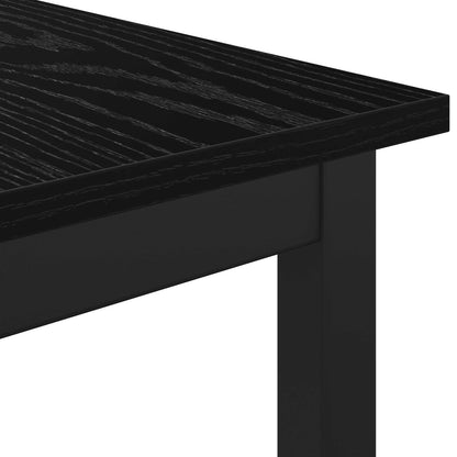 Bench Black Oak 110 x 35 x 45 cm Engineered Wood