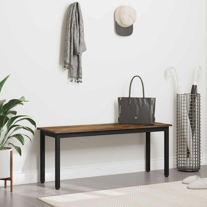 Bench Smoke Oak 110 x 35 x 45 cm Engineered Wood