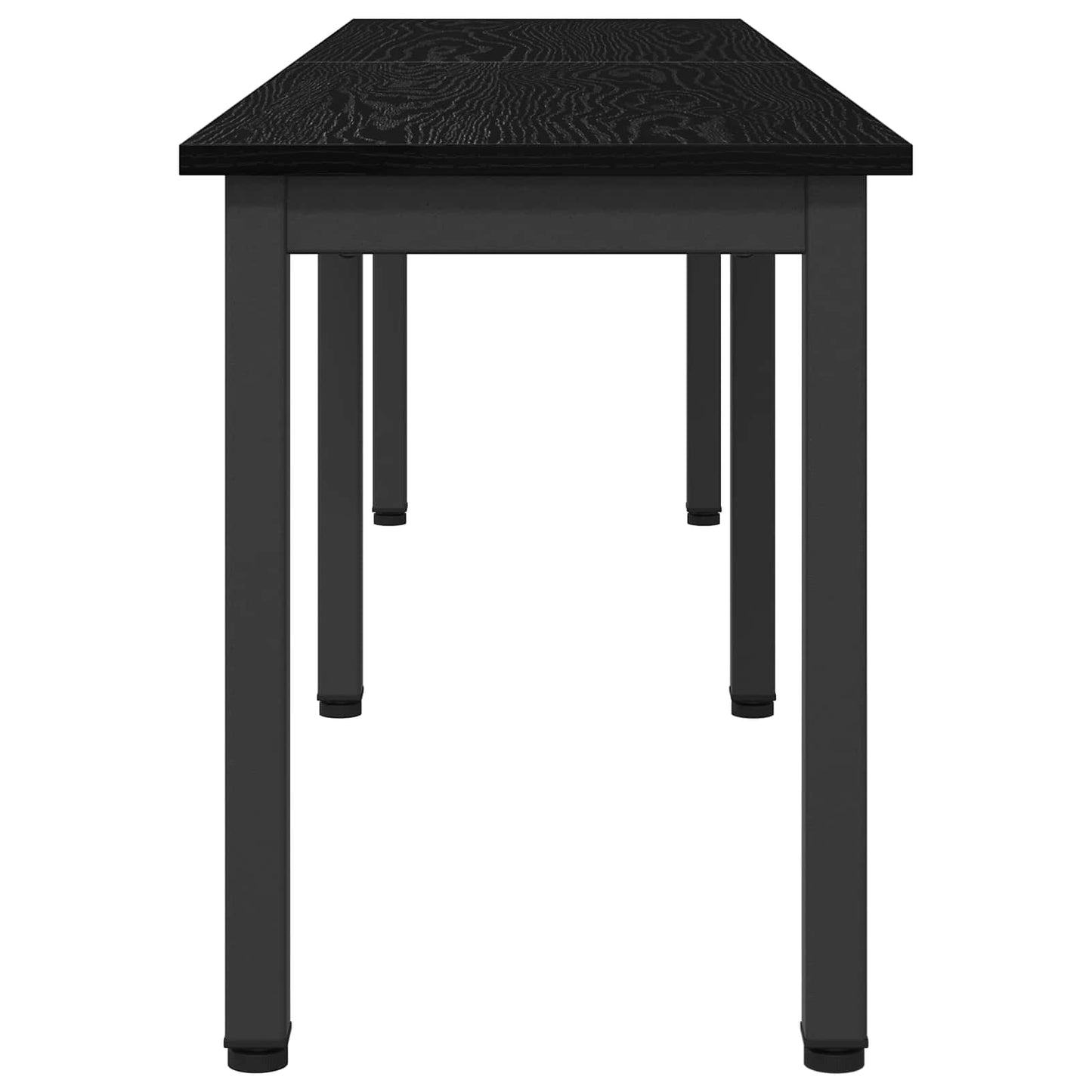 Bench Black Oak 160 x 35 x 45 cm Engineered Wood