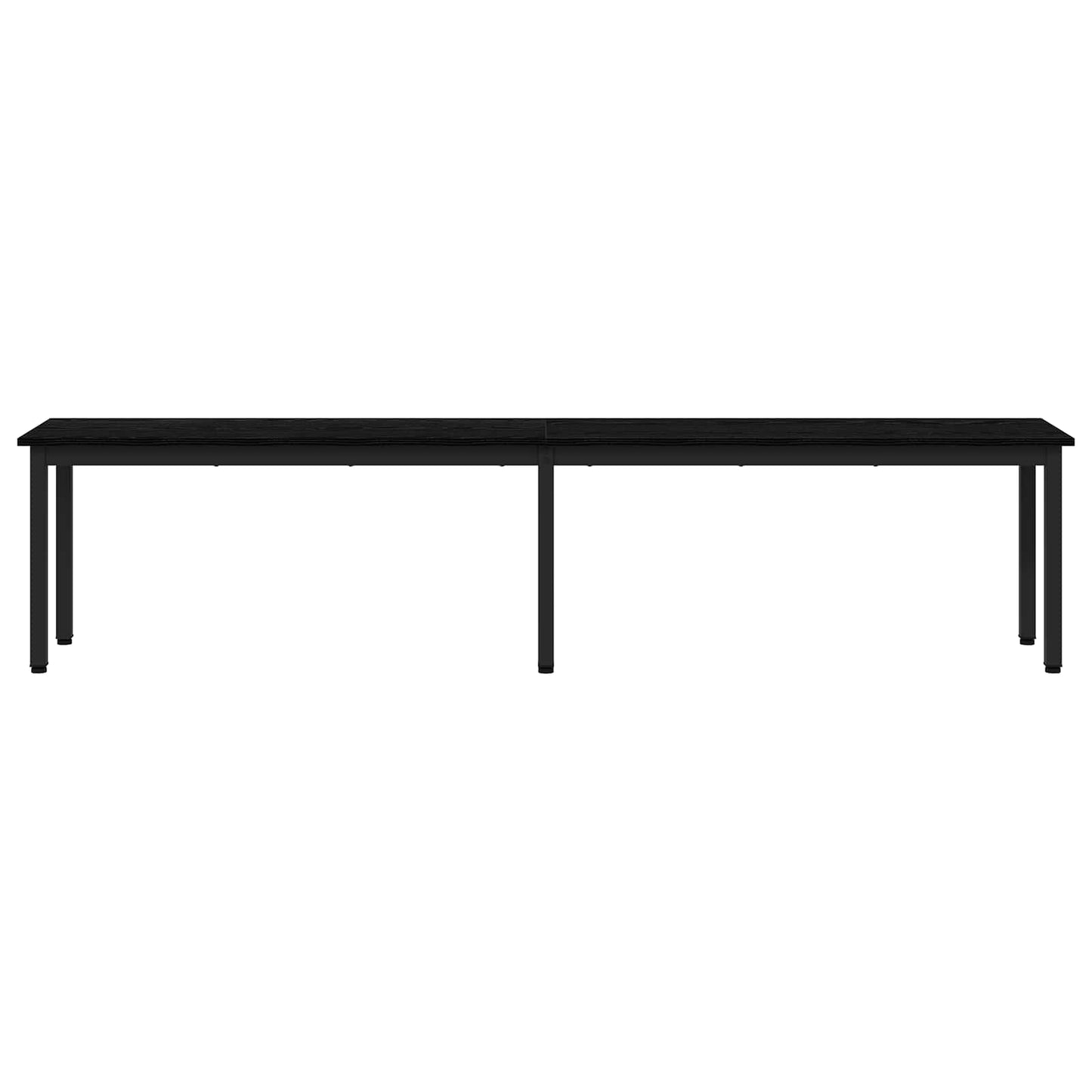 Bench Black Oak 200 x 35 x 45 cm Engineered Wood