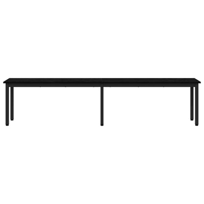 Bench Black Oak 200 x 35 x 45 cm Engineered Wood