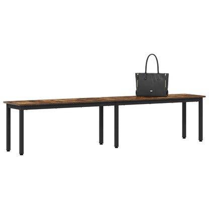 Bench Smoke Oak 200 x 35 x 45 cm Engineered Wood