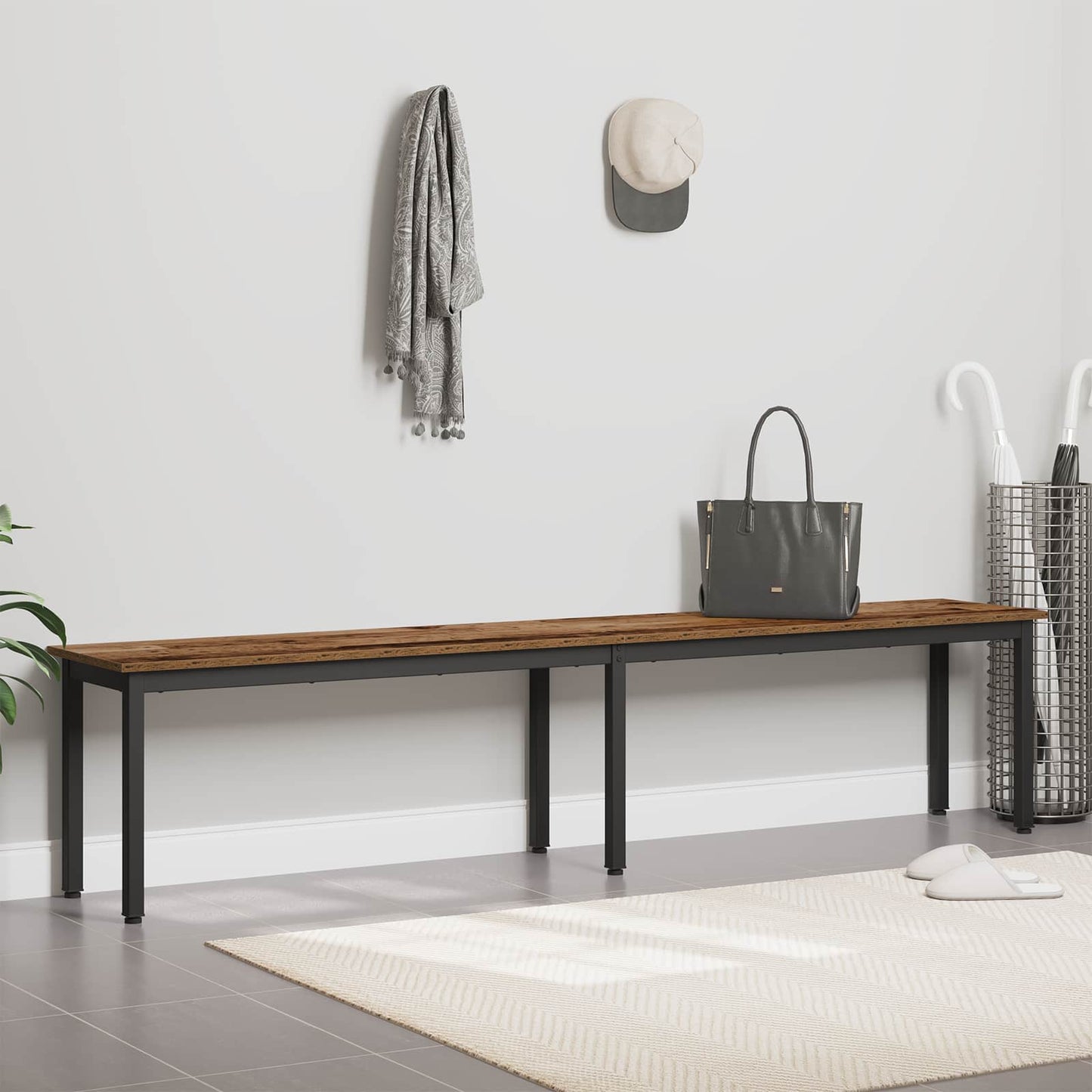 Bench Old Wood 200 x 35 x 45 cm Engineered Wood