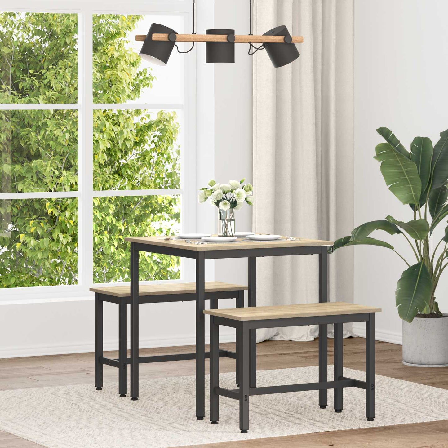 Dining Tables 70 x 70 x 75 cm METAL Square