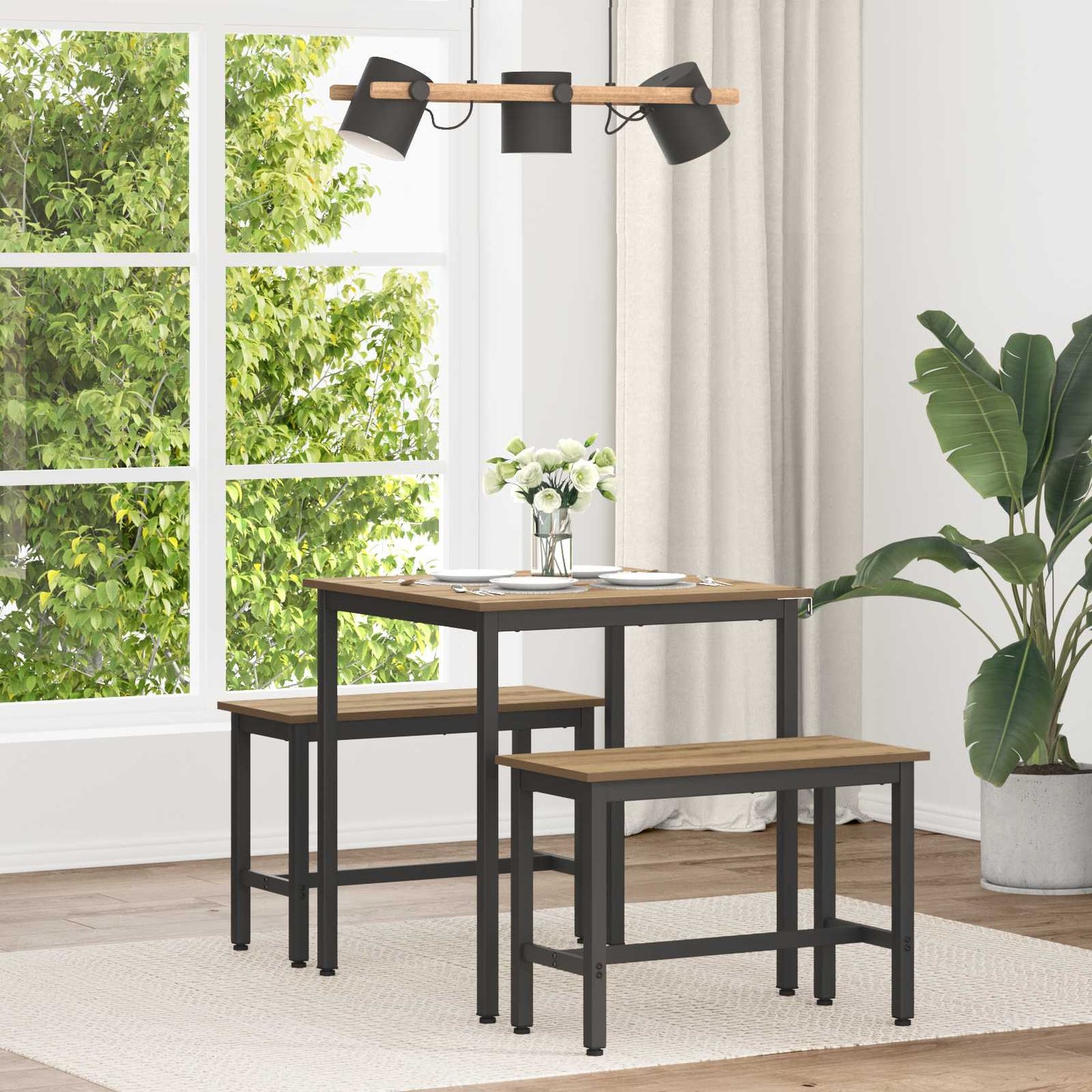 Dining Tables 70 x 70 x 75 cm METAL Square