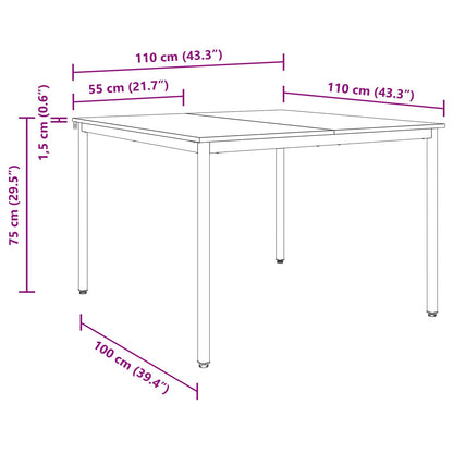 Dining Tables 110 x 110 x 75 cm METAL