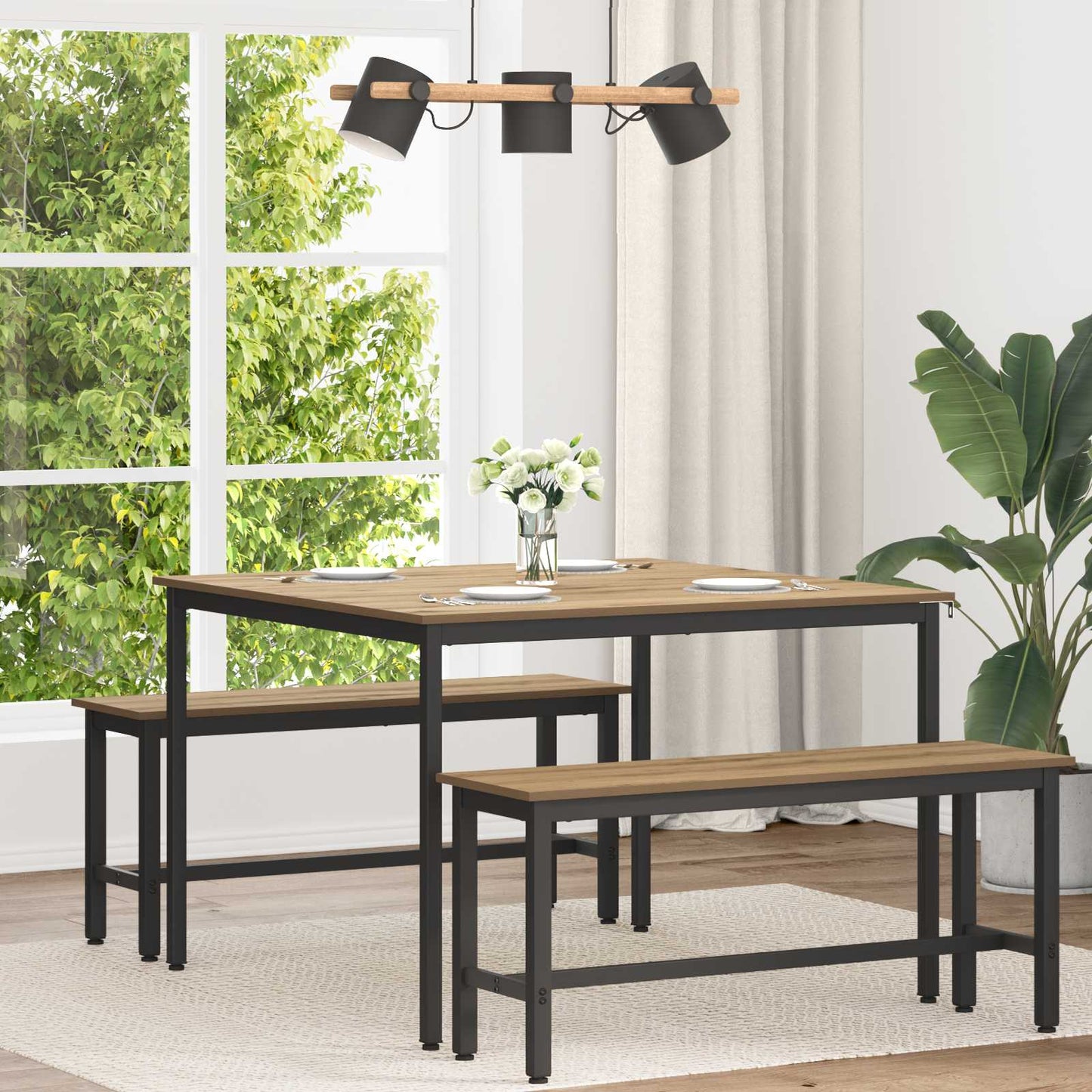 Dining Tables 110 x 110 x 75 cm METAL Rectangular
