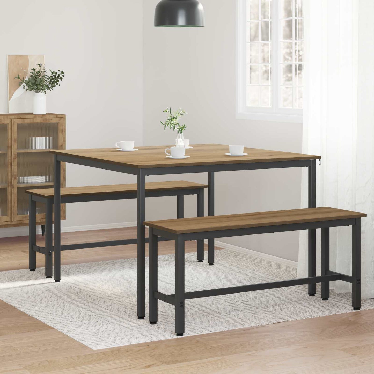Dining Tables 110 x 110 x 75 cm METAL Rectangular