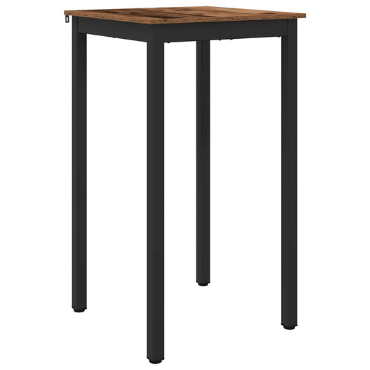 Standing Bar Table Engineered Wood Square