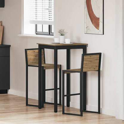 Standing Bar Table Engineered Wood Square