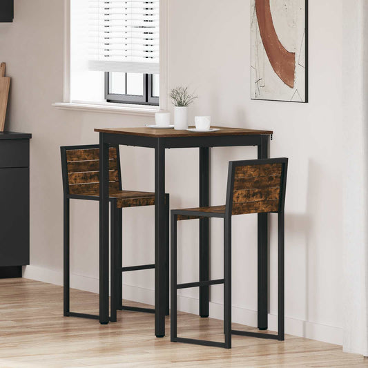 Standing Bar Table Engineered Wood Square