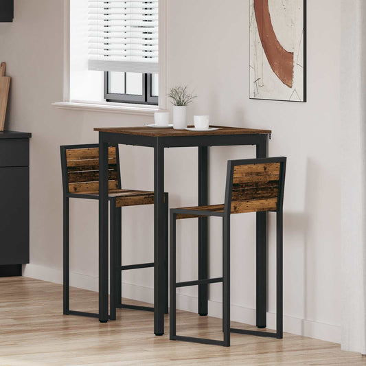 Standing Bar Table Engineered Wood Square
