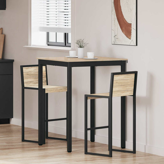 Standing Bar Table Engineered Wood Square