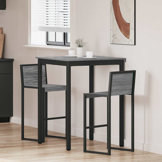 Standing Bar Table Engineered Wood Square