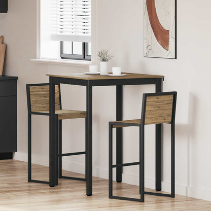 Standing Bar Table Engineered Wood Square