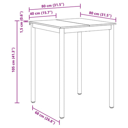 Standing Bar Table Engineered Wood Square