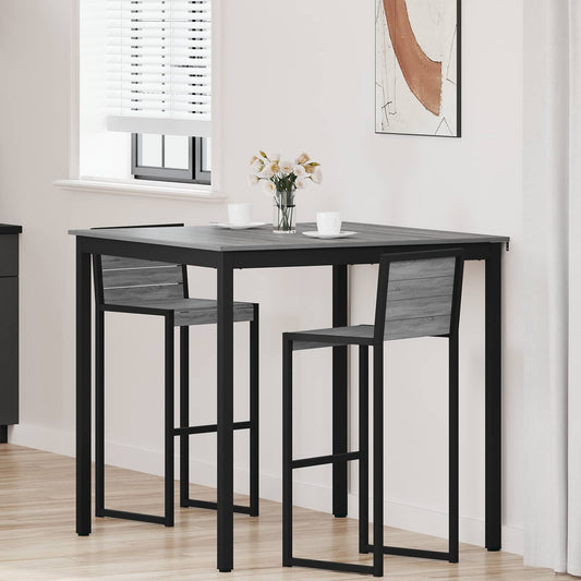 Standing Bar Table Engineered Wood Square