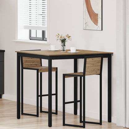 Standing Bar Table Engineered Wood Square