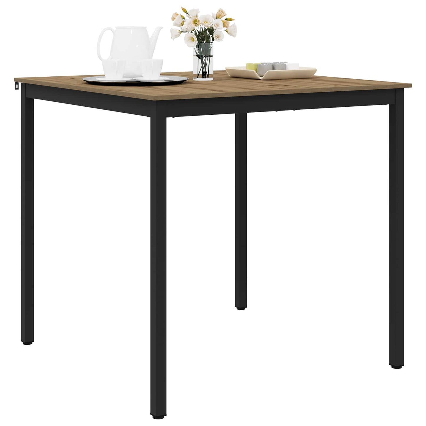 Standing Bar Table Engineered Wood Square
