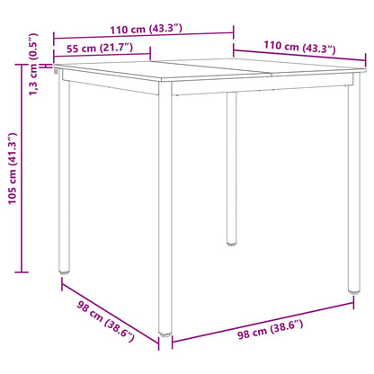 Standing Bar Table Engineered Wood Square