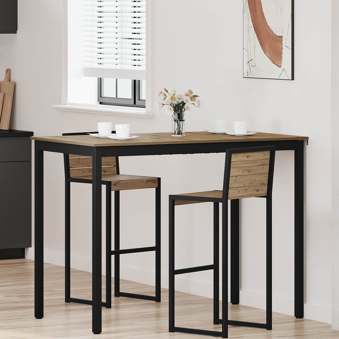 Standing Bar Table Engineered Wood Rectangular