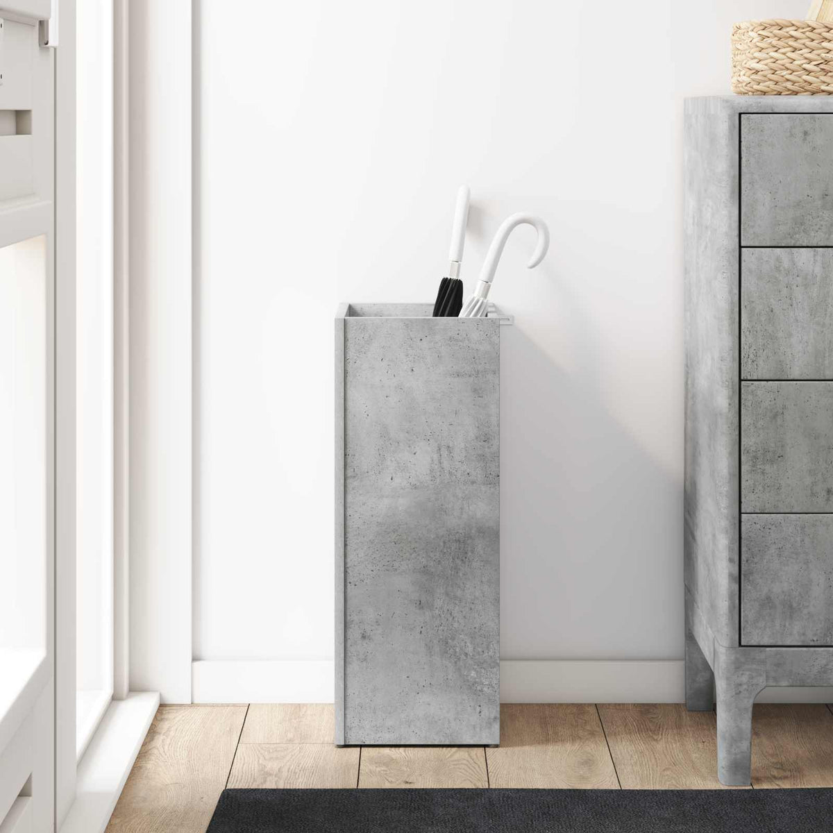 Umbrella Stand Concrete Grey 25 x 24.5 x 64 cm Engineered Wood