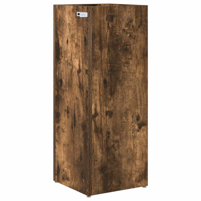 Umbrella Stand Smoked Oak 25 x 24.5 x 64 cm Engineered Wood