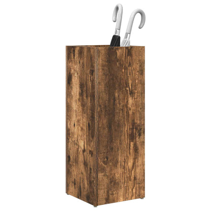 Umbrella Stand Smoked Oak 25 x 24.5 x 64 cm Engineered Wood