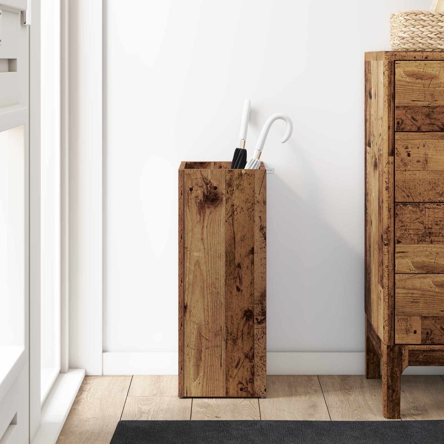 Umbrella Stand Old Wood 25 x 24.5 x 64 cm Engineered Wood
