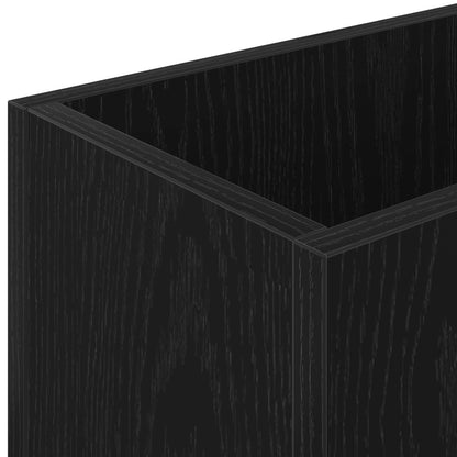 Umbrella Stand Black Oak 40 x 20 x 55.5 cm Engineered Wood