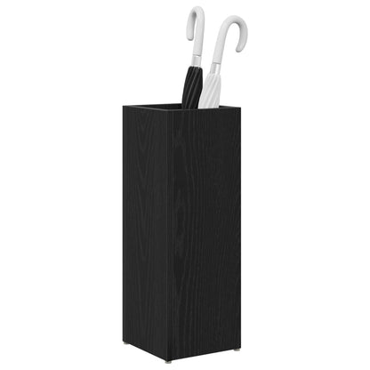 Umbrella Stand Black Oak 20 x 20 x 55.5 cm Engineered Wood