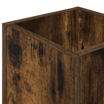 Umbrella Stand Smoked Oak 20 x 20 x 55.5 cm Engineered Wood