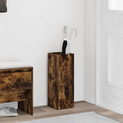 Umbrella Stand Smoked Oak 20 x 20 x 55.5 cm Engineered Wood