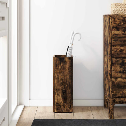 Umbrella Stand Smoked Oak 20 x 20 x 55.5 cm Engineered Wood