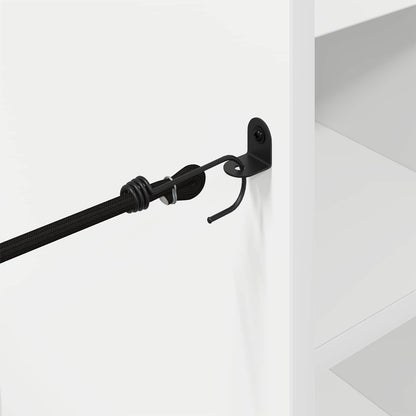 Golf Cabinet with Wheel Plain White 65 x 45 x 98 cm