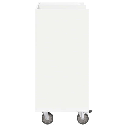 Golf Cabinet with Wheel Plain White 65 x 45 x 98 cm