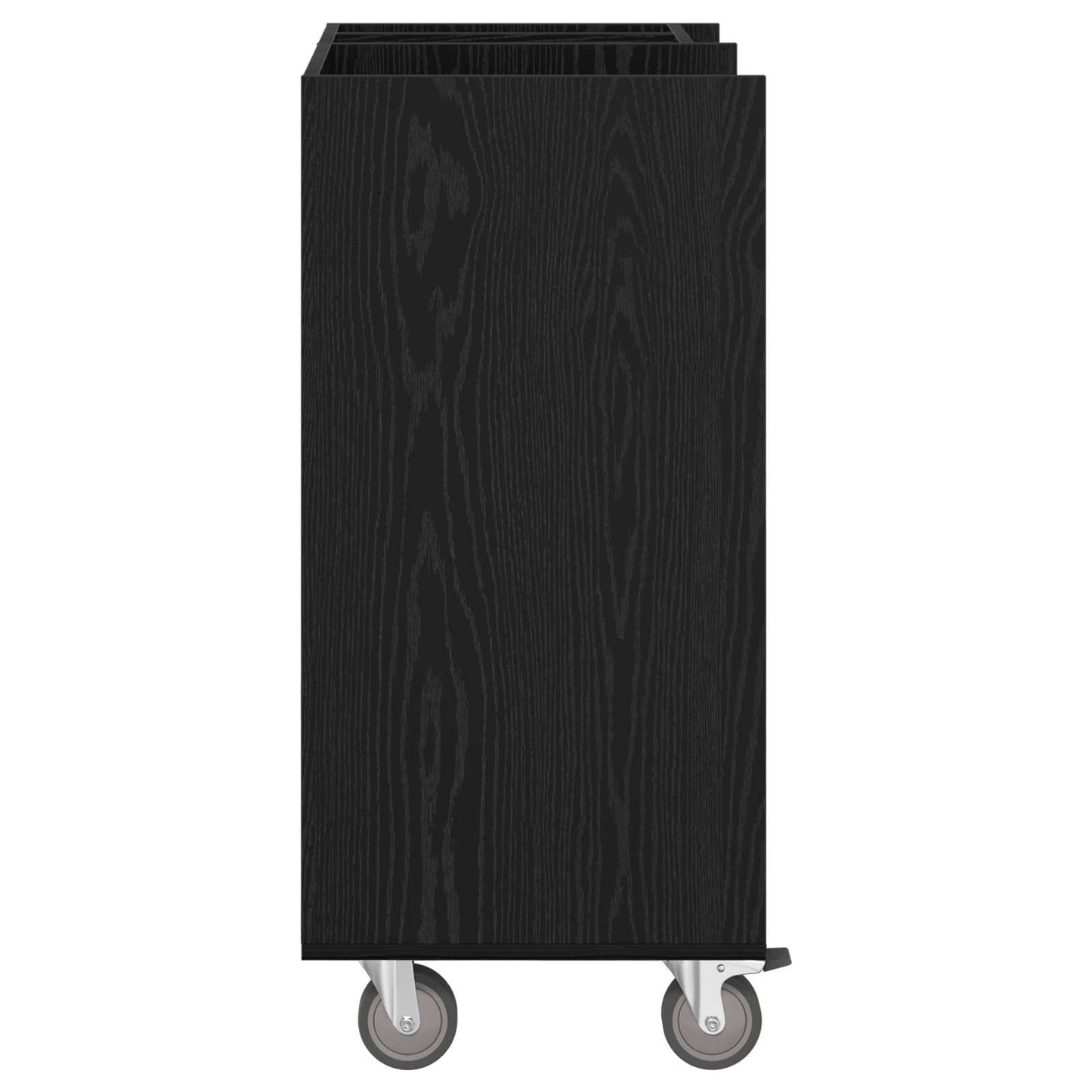 Golf Cabinet with Wheel Plain Black Oak 65 x 45 x 98 cm
