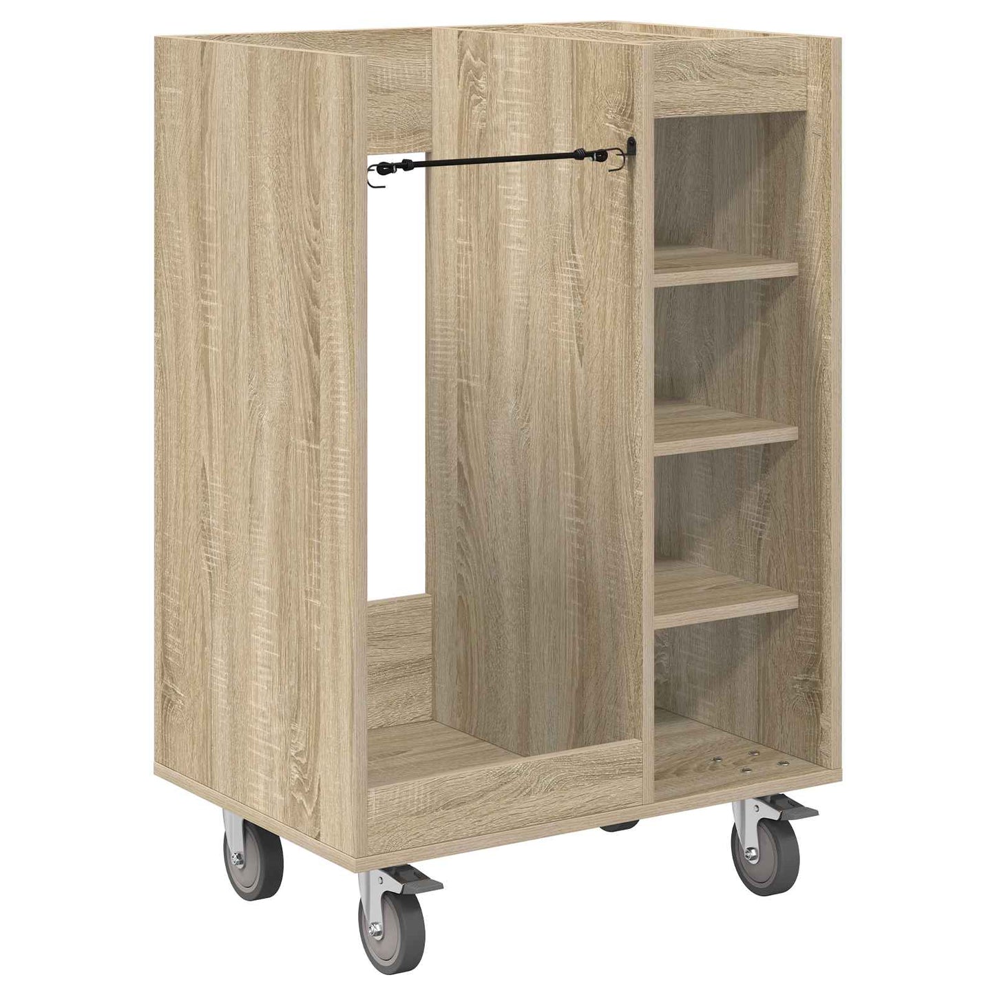 Golf Cabinet with Wheel Plain Sonoma Oak 65 x 45 x 98 cm
