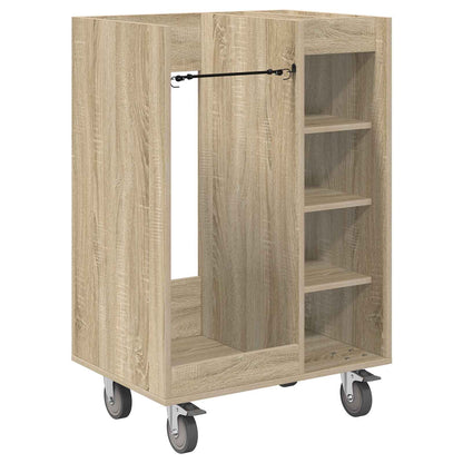 Golf Cabinet with Wheel Plain Sonoma Oak 65 x 45 x 98 cm