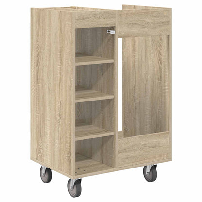 Golf Cabinet with Wheel Plain Sonoma Oak 65 x 45 x 98 cm