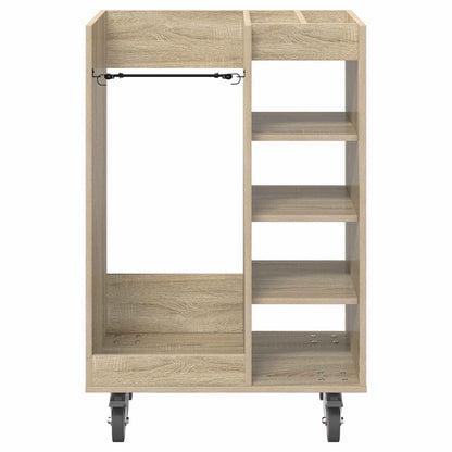 Golf Cabinet with Wheel Plain Sonoma Oak 65 x 45 x 98 cm