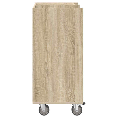 Golf Cabinet with Wheel Plain Sonoma Oak 65 x 45 x 98 cm
