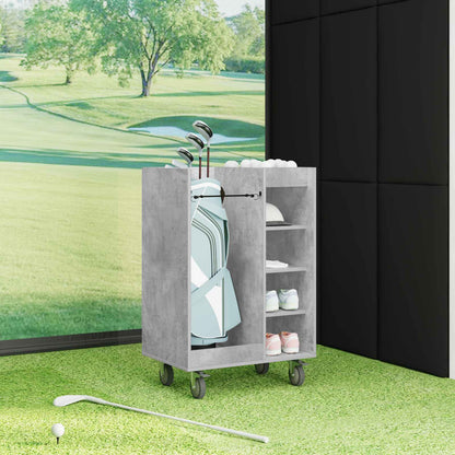 Golf Cabinet with Wheel Plain Concrete Grey 65 x 45 x 98 cm