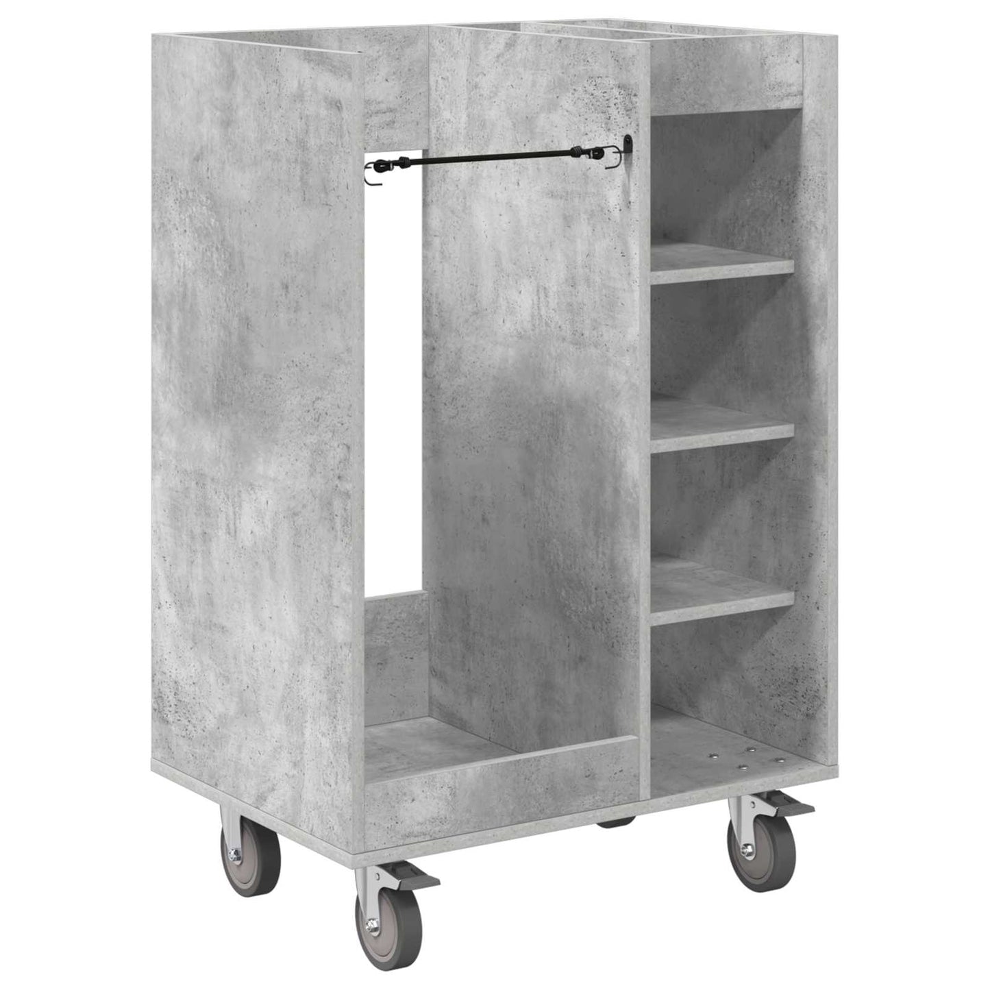 Golf Cabinet with Wheel Plain Concrete Grey 65 x 45 x 98 cm
