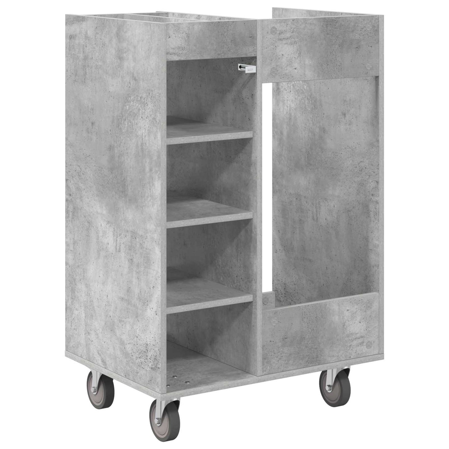 Golf Cabinet with Wheel Plain Concrete Grey 65 x 45 x 98 cm