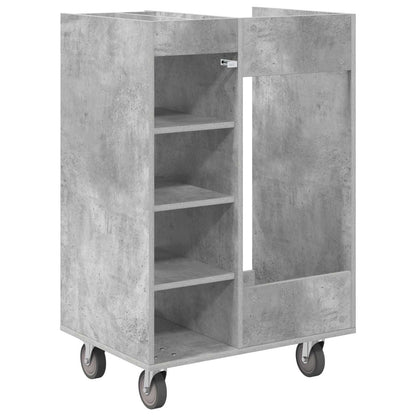 Golf Cabinet with Wheel Plain Concrete Grey 65 x 45 x 98 cm